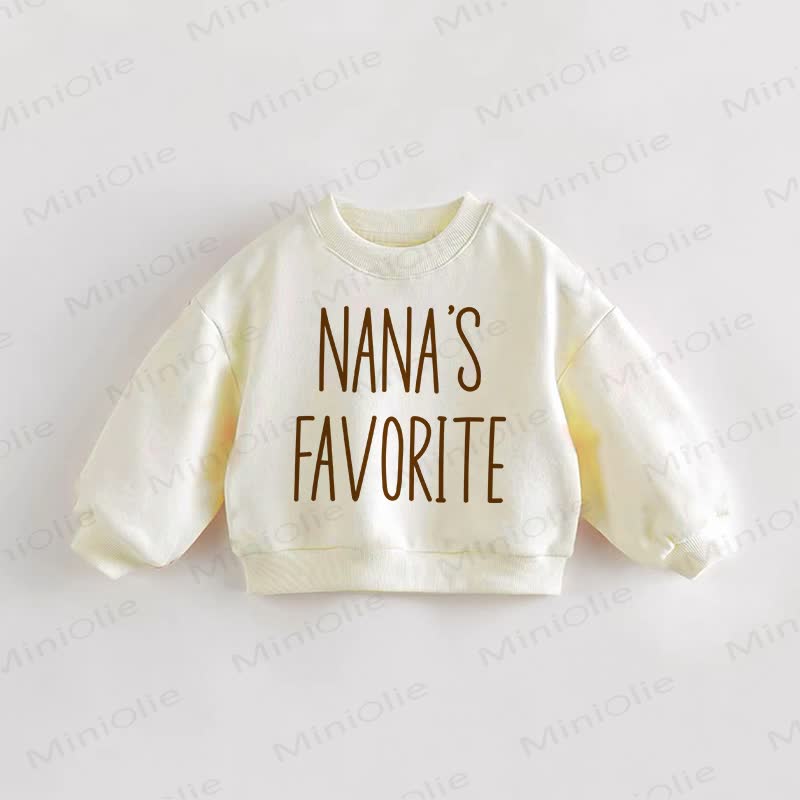 MAMA'S FAVORITE Baby Toddler Cream Sweatshirt - Cream - 3-5T - image 1