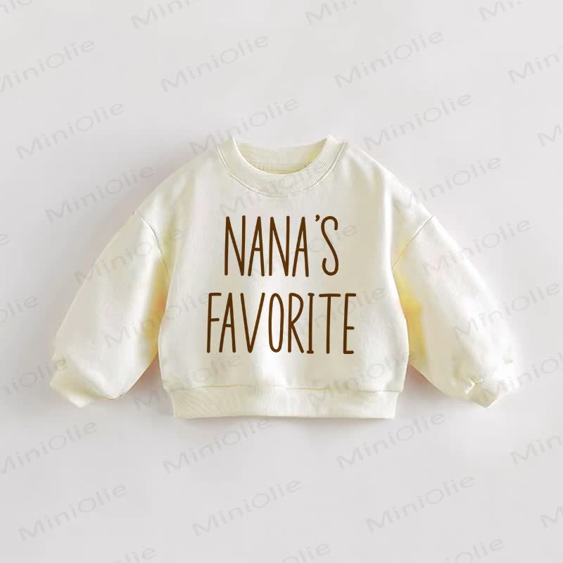 MAMA'S FAVORITE Baby Toddler Cream Sweatshirt - Cream - 3-5T - image 1