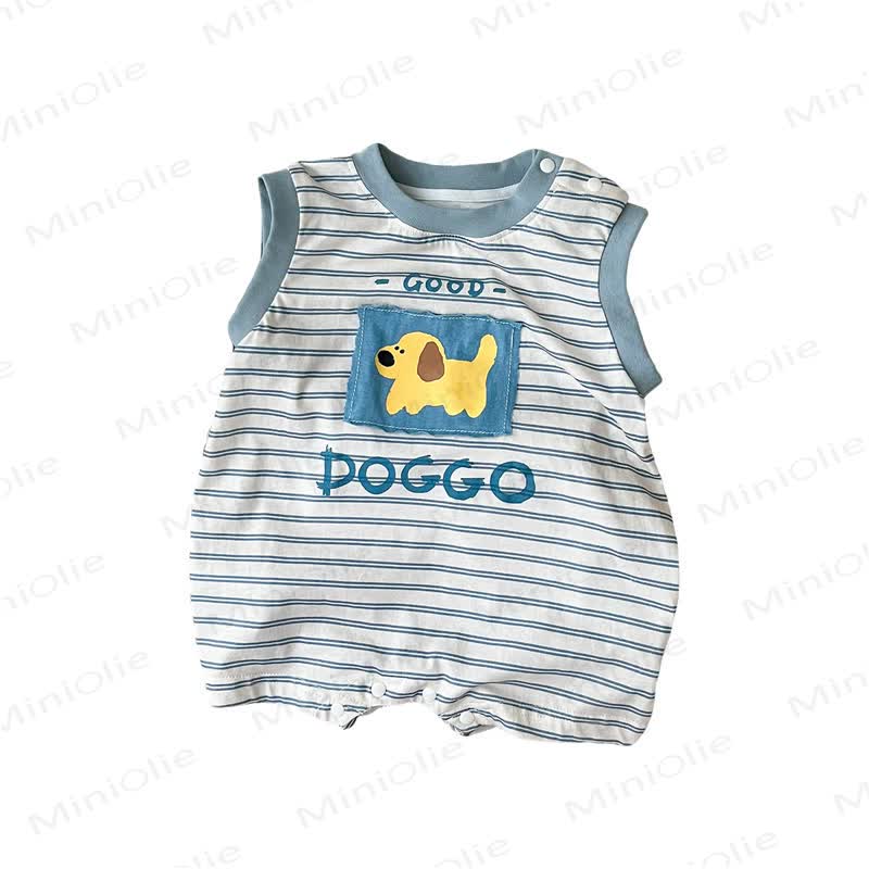DOGGO Baby Striped Sleeveless Romper - image 5