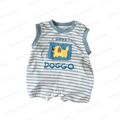 DOGGO Baby Striped Sleeveless Romper - image 5