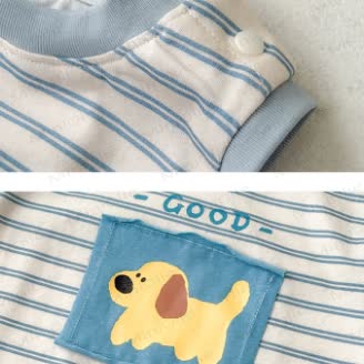 DOGGO Baby Striped Sleeveless Romper - image 3