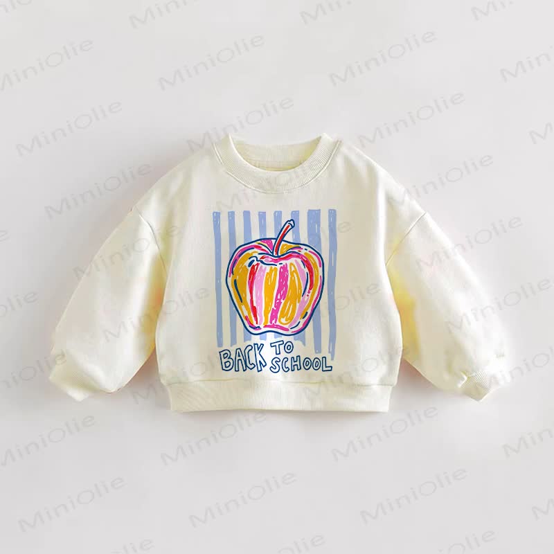 BACK TO SCHOOL Baby Toddler Slogan Cream Sweatshirt - Cream - 3-5T - image 1