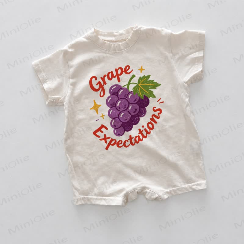 GRAPE EXPECTATIONS Baby White Grape Print Romper - White - 18-24M - image 1