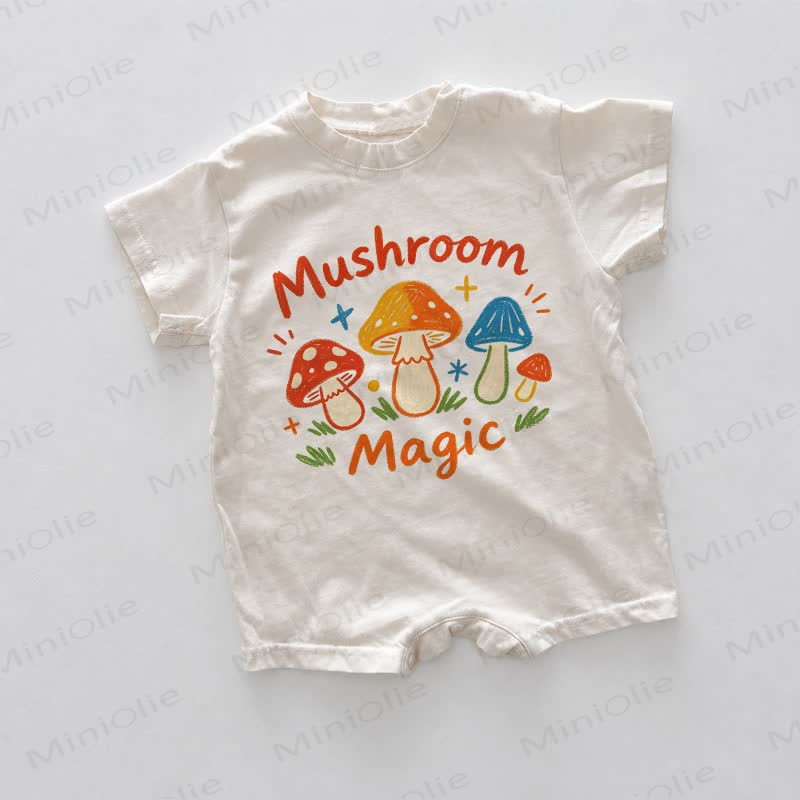 MUSHROOM MAGIC Baby White Romper - White - 18-24M - image 1