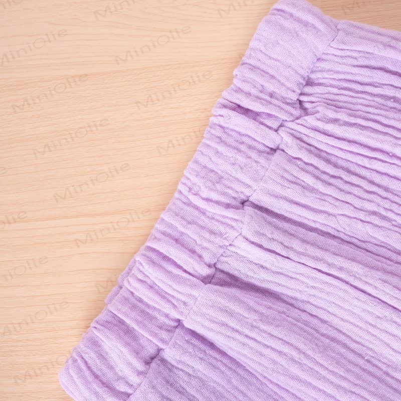 Toddler Girl Solid Color Crinkled Sleeveless Ruffle Hem Top and Pants 2-piece Set - image 9