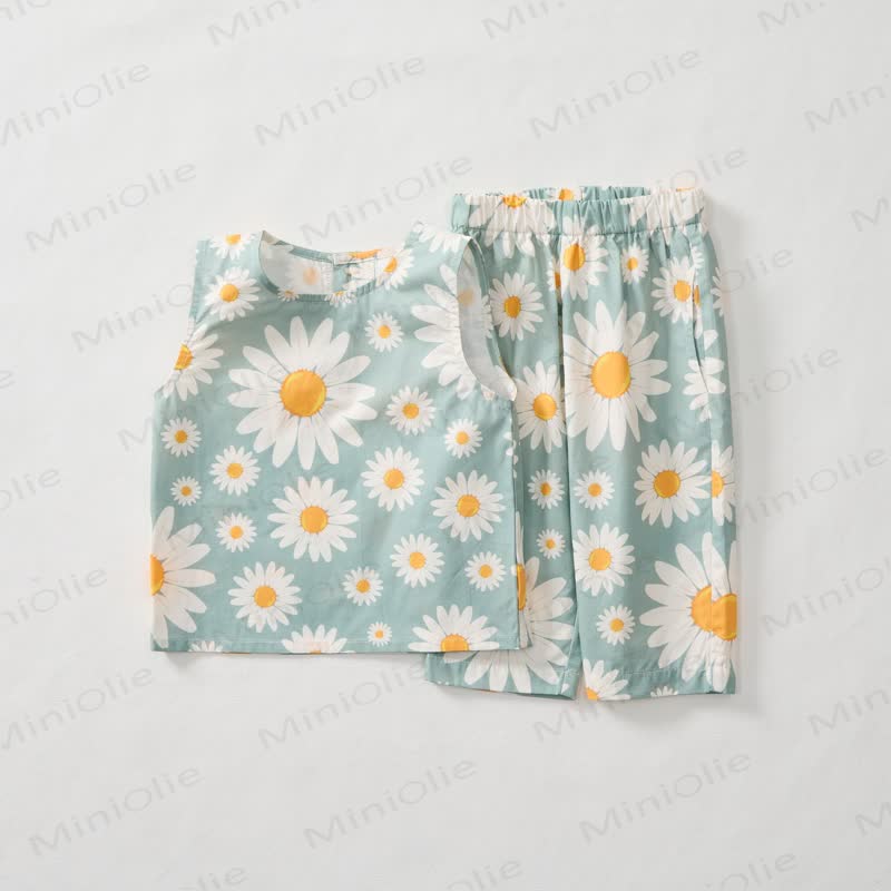 Baby Toddler Daisy Green Top and Pants 2-piece Set - image 2