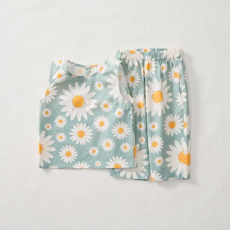 Baby Toddler Daisy Green Top and Pants 2-piece Set - image 2