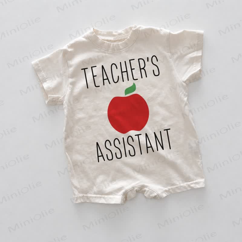 TEACHER'S ASSISTANT Baby White Romper - White - 18-24M - image 1