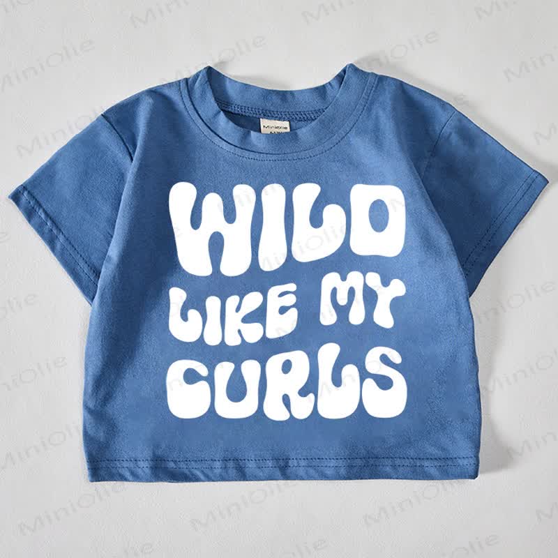 WILD LIKE MY CURLS Baby Blue T-shirt - Blue - 18-24M - image 1