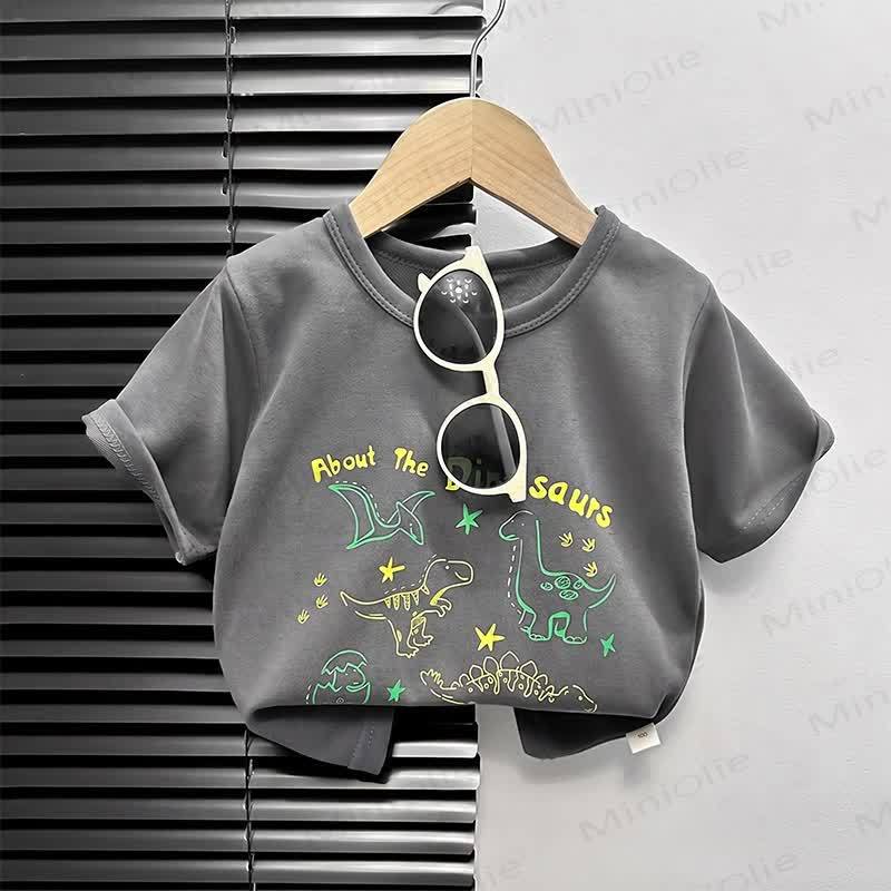 Toddler Cartoon Print Boxy T-Shirt - Grey Jurassic - 4-5T - image 5