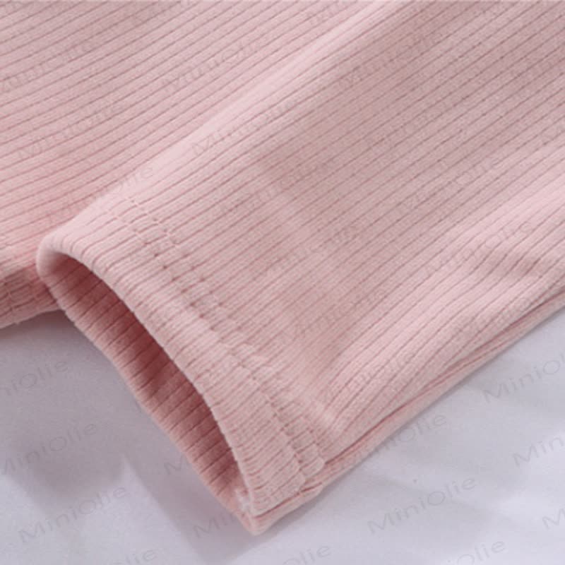 Toddler Baby Solid Color Ribbed Long Sleeve T-Shirt - image 18