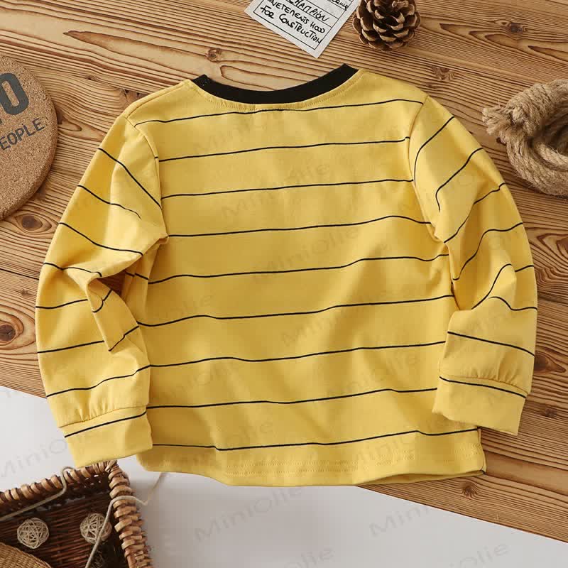 Toddler Boy Denim Pocket Long Sleeve T-Shirt - image 5