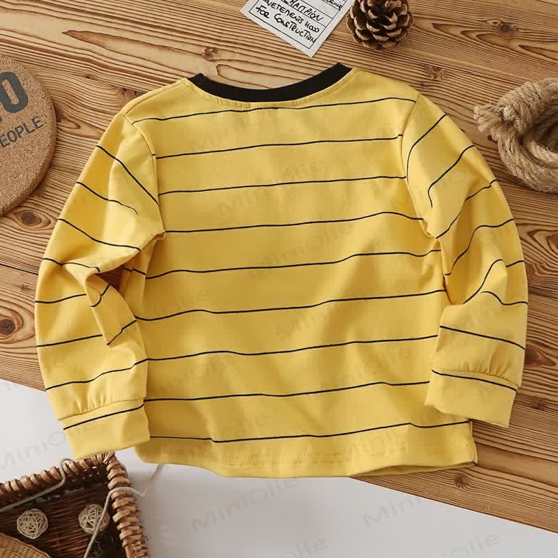 Toddler Boy Denim Pocket Long Sleeve T-Shirt - image 5