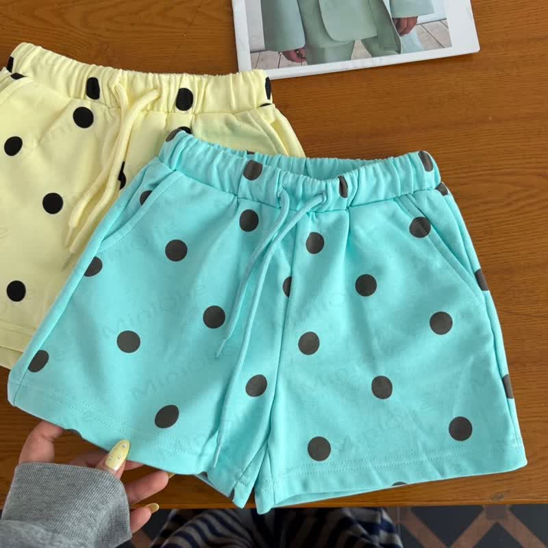 Toddler Baby Polka Dot Summer Shorts - Blue - 6-7T - image 2