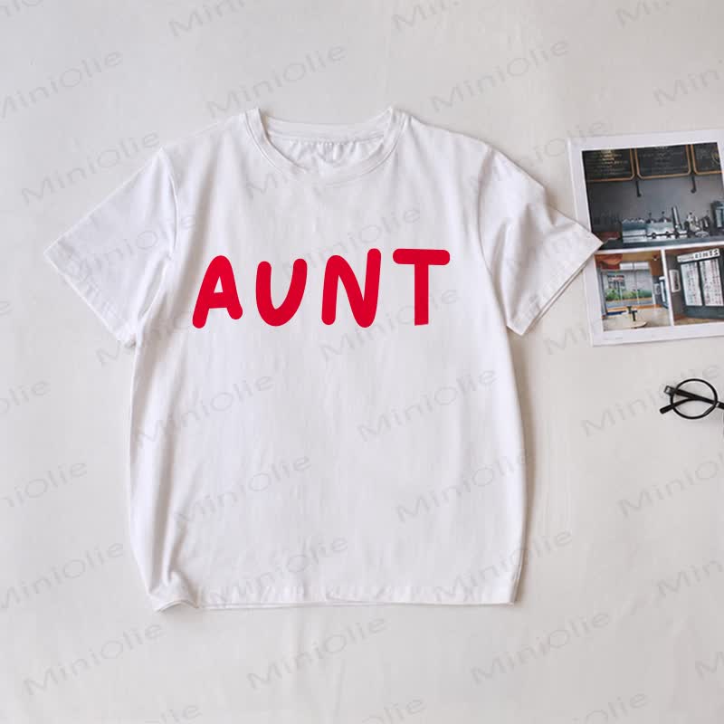 AUNT/TAKE ME TO MY AUNT YOU PEASANT Family White Matching T-Shirt - White - Adult T-Shirt: L - image 2