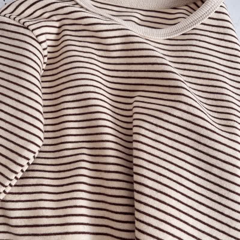 Baby Toddler Striped Shoulder Button Long Sleeve Tee - image 7