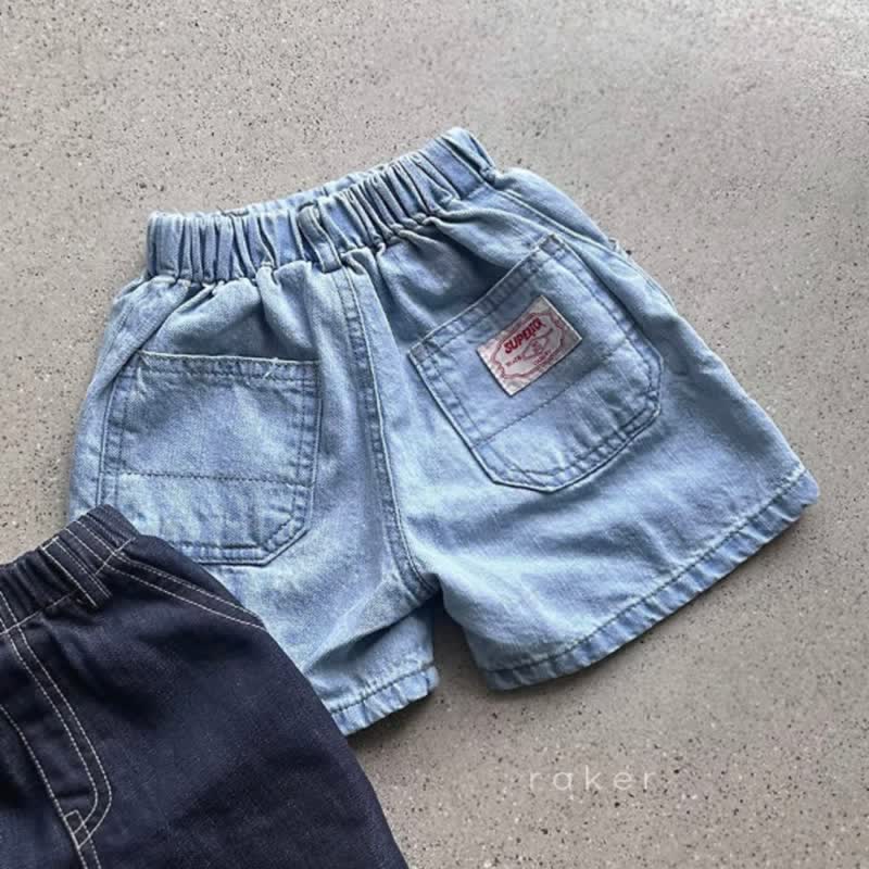 Baby Toddler Cute Solid Color Denim Shorts - Light Blue - 4-5T - image 4