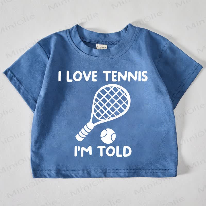 I LOVE TENNIS I'M TOLD Baby Blue T-shirt - Blue - 18-24M - image 1