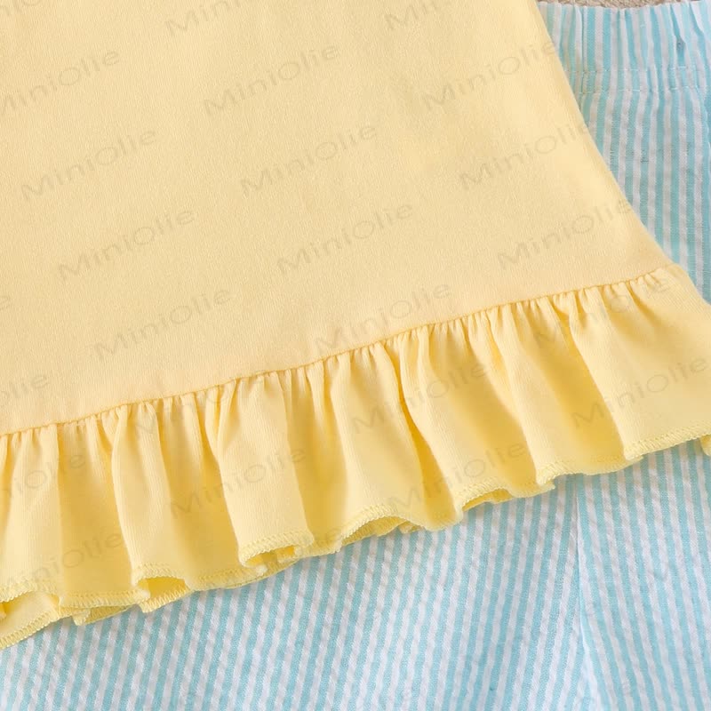 Toddler Baby Girls Pencil Applique Top and Shorts 2-piece Set - image 9