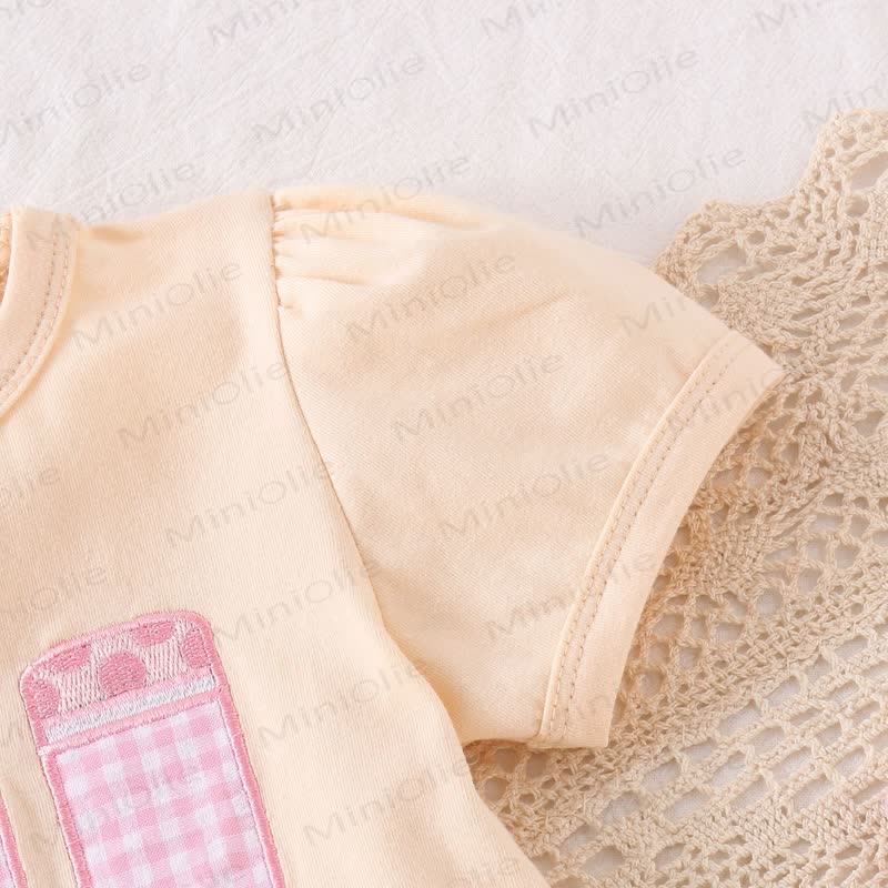 Toddler Baby Girls Pencil Applique Top and Shorts 2-piece Set - image 6