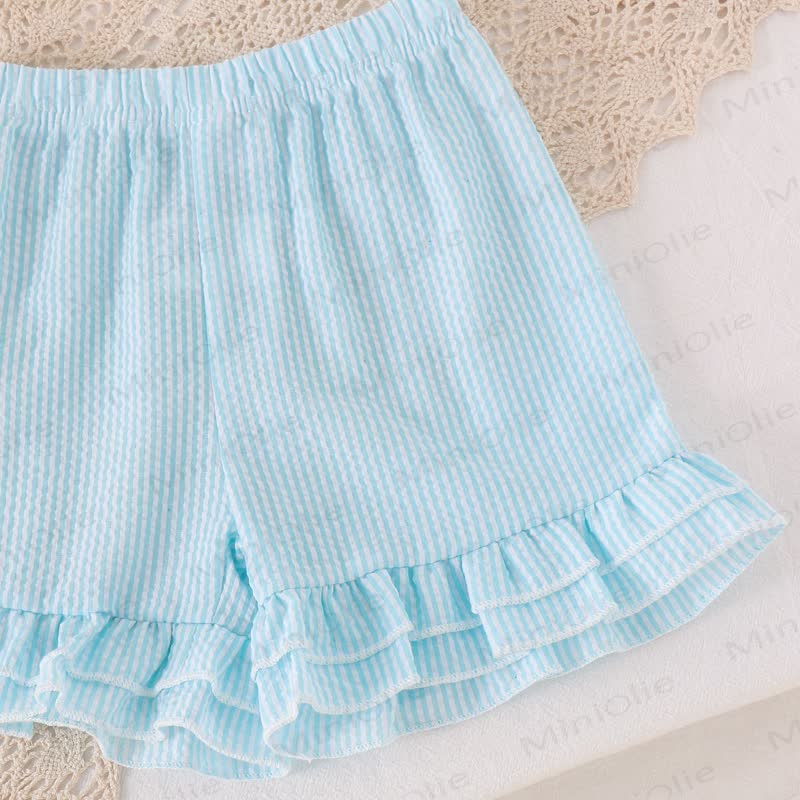 Toddler Baby Girls Pencil Applique Top and Shorts 2-piece Set - image 10