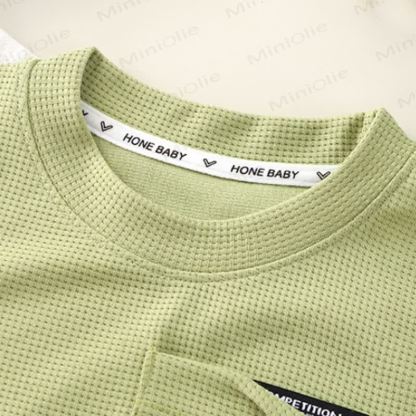 Toddler Solid Color Waffle Pocket Top and Shorts 2-piece Set - image 10