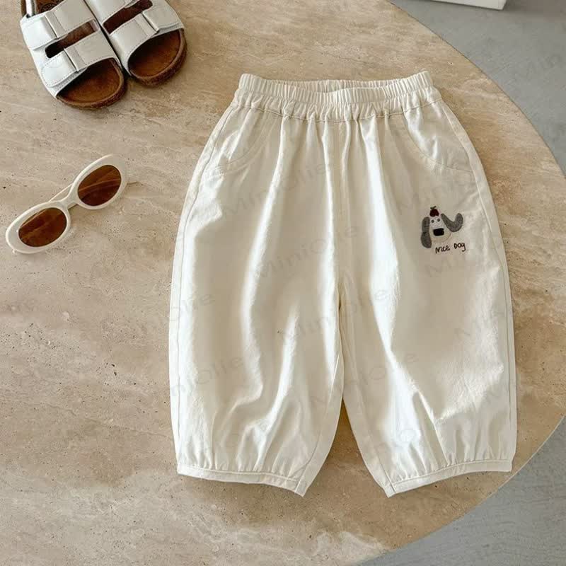 Baby Toddler Boy Puppy Print Pants - Beige - 3-4T - image 3
