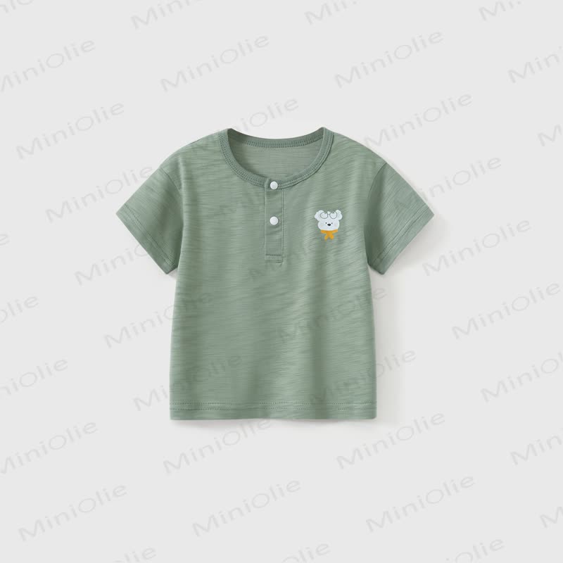 Baby Toddler Animal Print Short-Sleeve Tee - Green - 3-4T - image 4