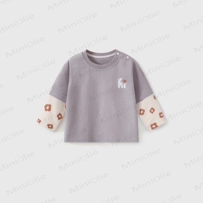 HI Toddler Baby Layered Long Sleeve Tee - Purple - 4-5T - image 4