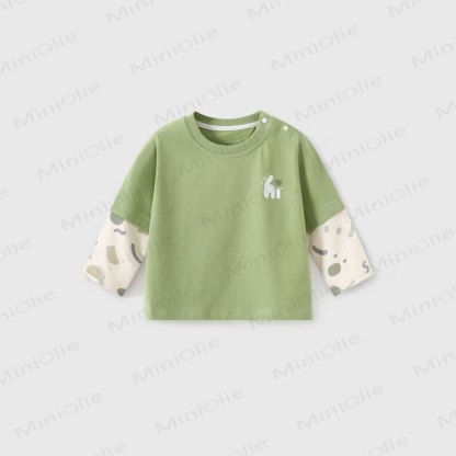HI Toddler Baby Layered Long Sleeve Tee - Green - 4-5T - image 3