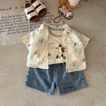 Baby Puppy Patch Denim Shorts - image 1