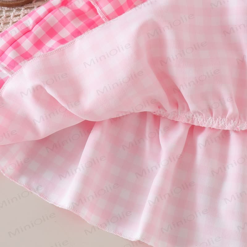 Toddler Baby Girls Apple Applique Tee and Pink Tiered Skirt 2-piece Set - image 9