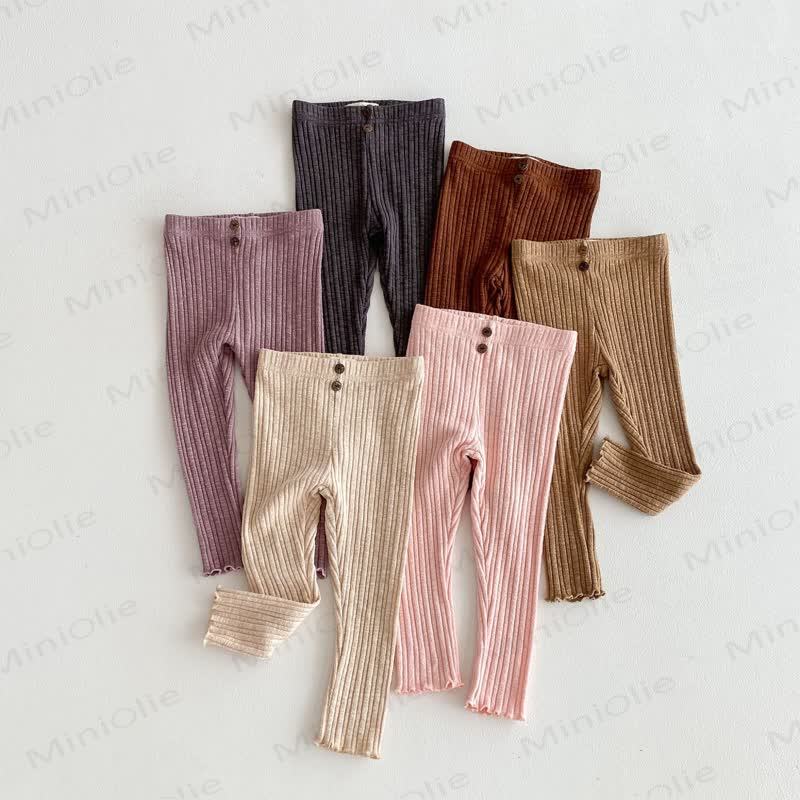 Toddler Ribbed Button Leggings - image 1