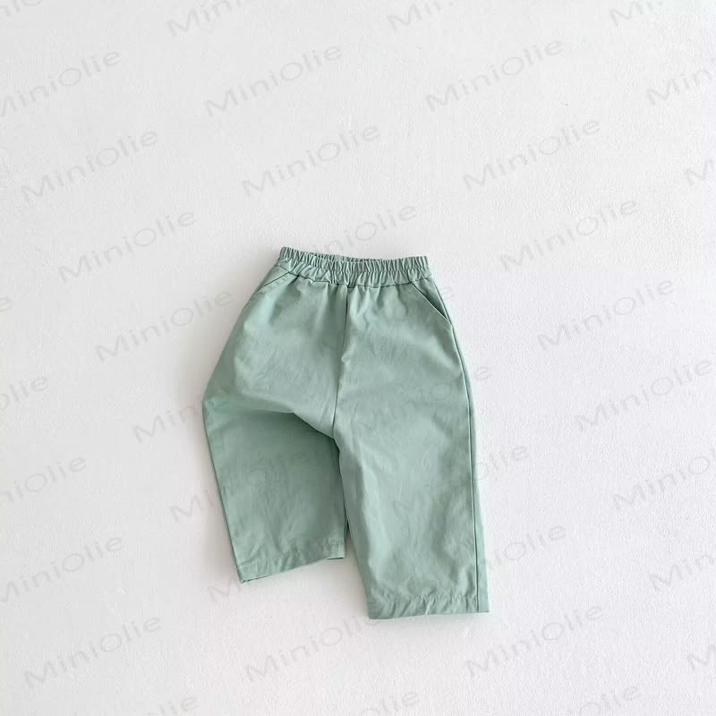 Toddler Baby Solid Color Pocket Pull On Pants - Green - 4-5T - image 4