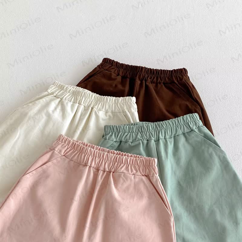 Toddler Baby Solid Color Pocket Pull On Pants - image 6