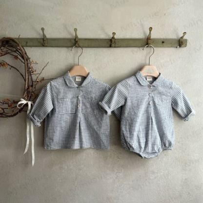 Toddler Baby Vintage Pliad Shirt/Corduroy Overall - image 7