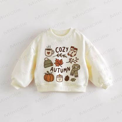 COZY AUTUMN Baby Toddler Cream Sweatshirt - Cream - 3-5T - image 1