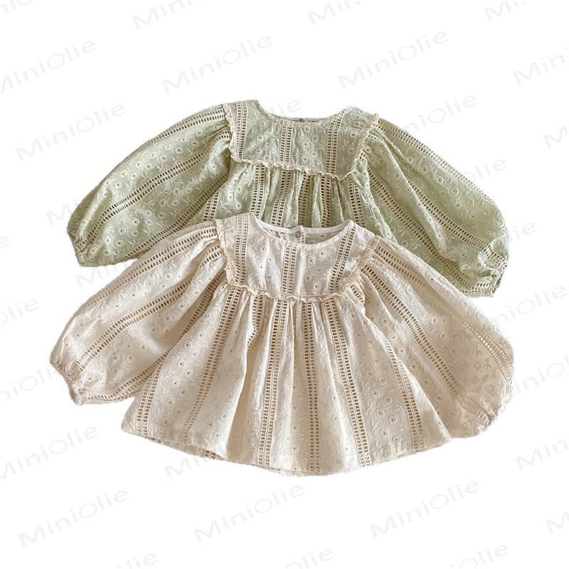 Baby Toddler Girl Lace Puff Sleeves T-Shirt - image 4