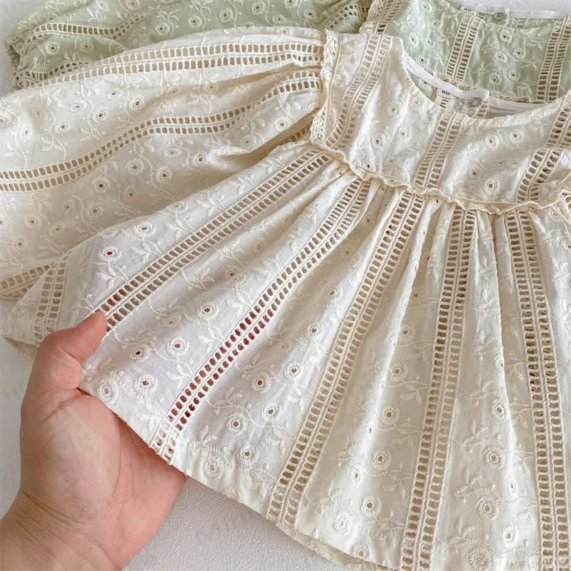 Baby Toddler Girl Lace Puff Sleeves T-Shirt - image 7