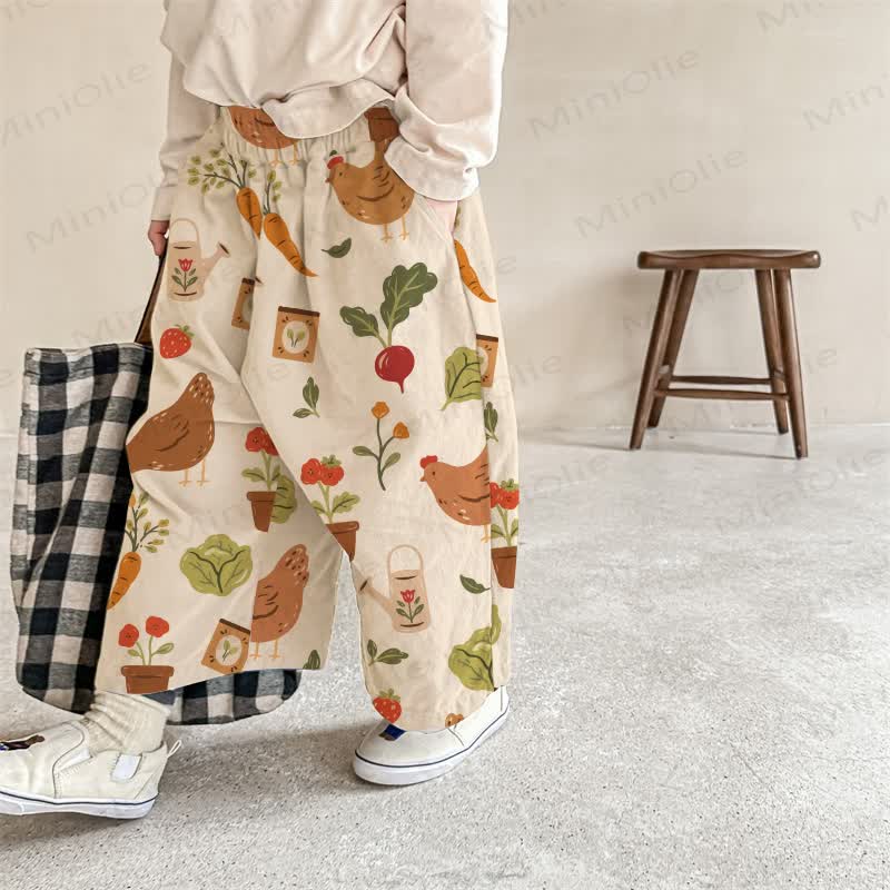 Baby Chicken Garden Beige Pants - Beige - 2-3T - image 1