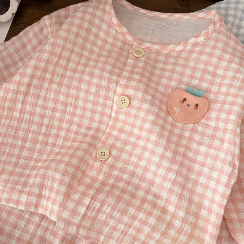 Toddler Animal Print Gingham Lounge Pyjama 2-piece Set - image 7