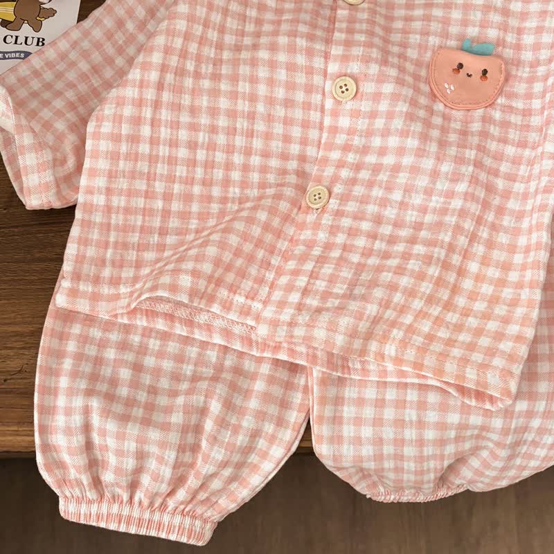 Toddler Animal Print Gingham Lounge Pyjama 2-piece Set - image 10