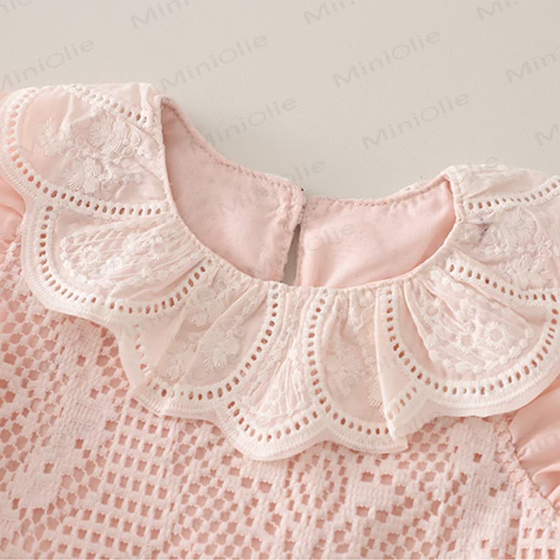 Toddler Baby Girl Crochet Lace Sleeveless Top and Shorts 2-piece Set with Bag - image 5