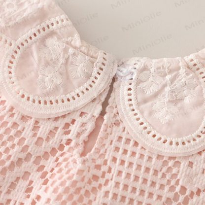Toddler Baby Girl Crochet Lace Sleeveless Top and Shorts 2-piece Set with Bag - image 6