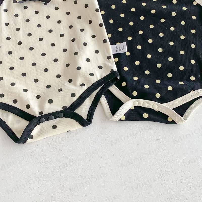 Baby Polka Dot Bow Sleeveless Bodysuit - image 6