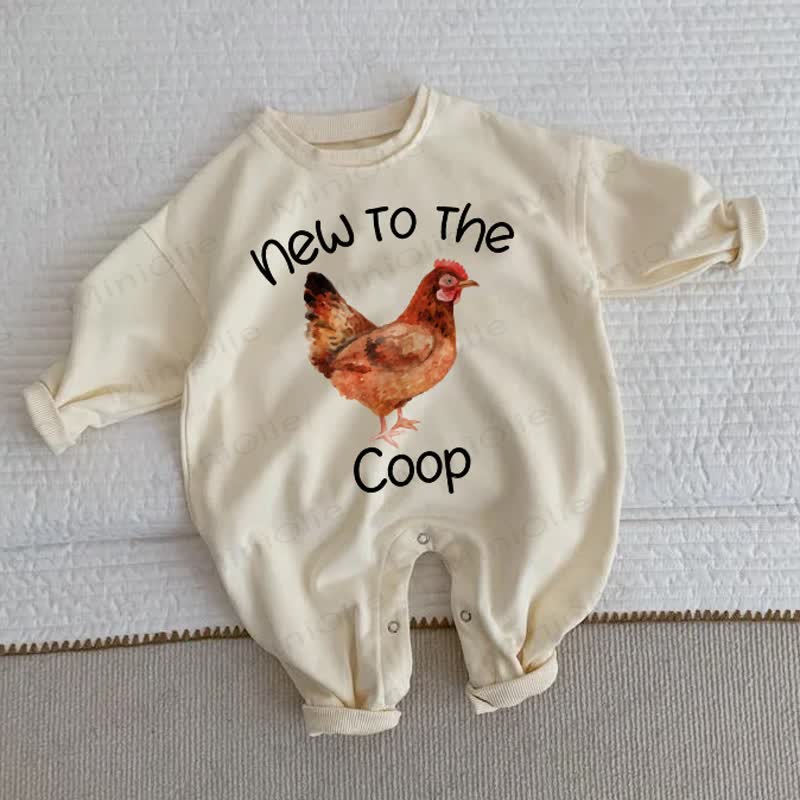 NEW TO THE COOP Baby Toddler Beige Romper - Beige - 2-3T - image 1