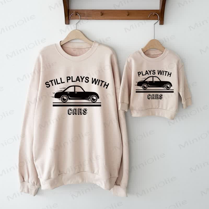 STILL PLAYS WITH CARS/PLAYS WITH CARS Beige Family Sweatshirt - Beige - Adult Sweatshirt: XL - image 1