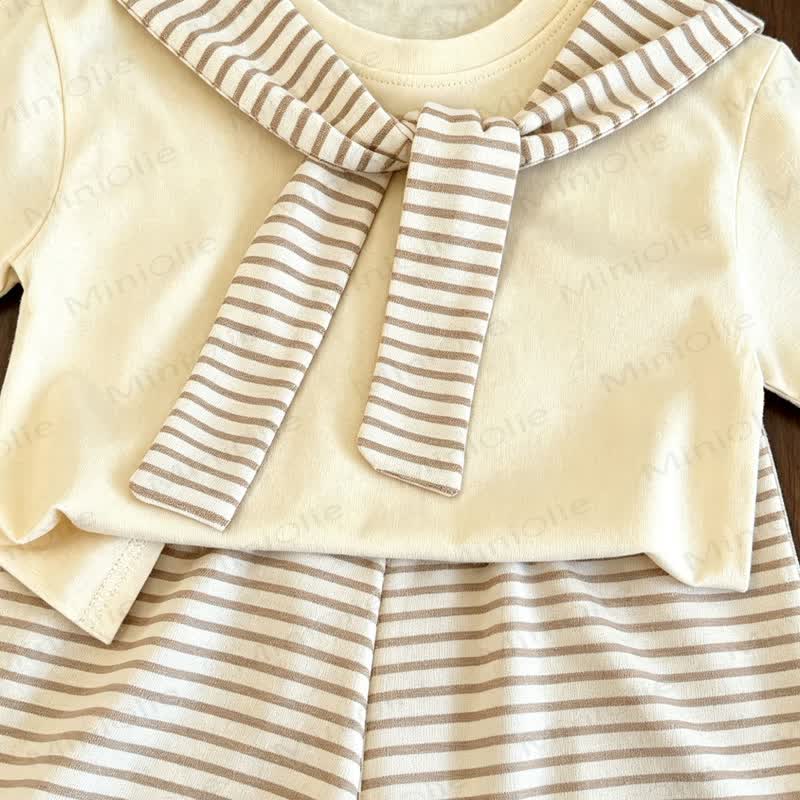 Toddler Girls Striped Layered Tee and Shorts 2-piece Set - image 6
