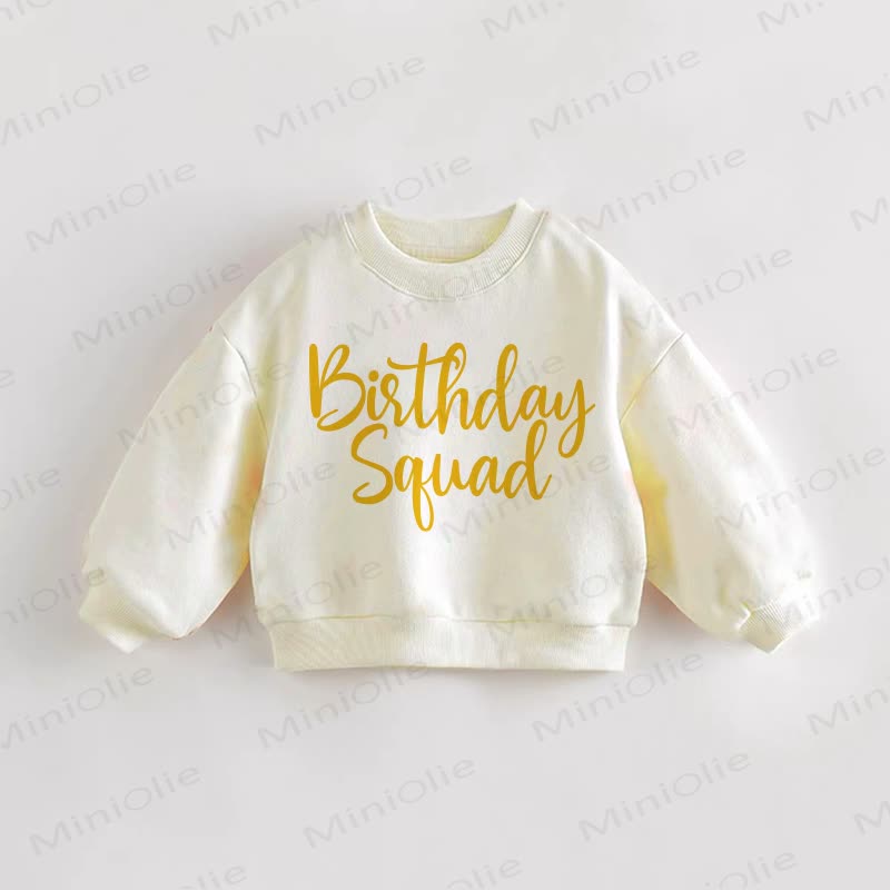 BIRTHDAY SQUAD Baby Toddler Cream Sweatshirt - Cream - 3-5T - image 1
