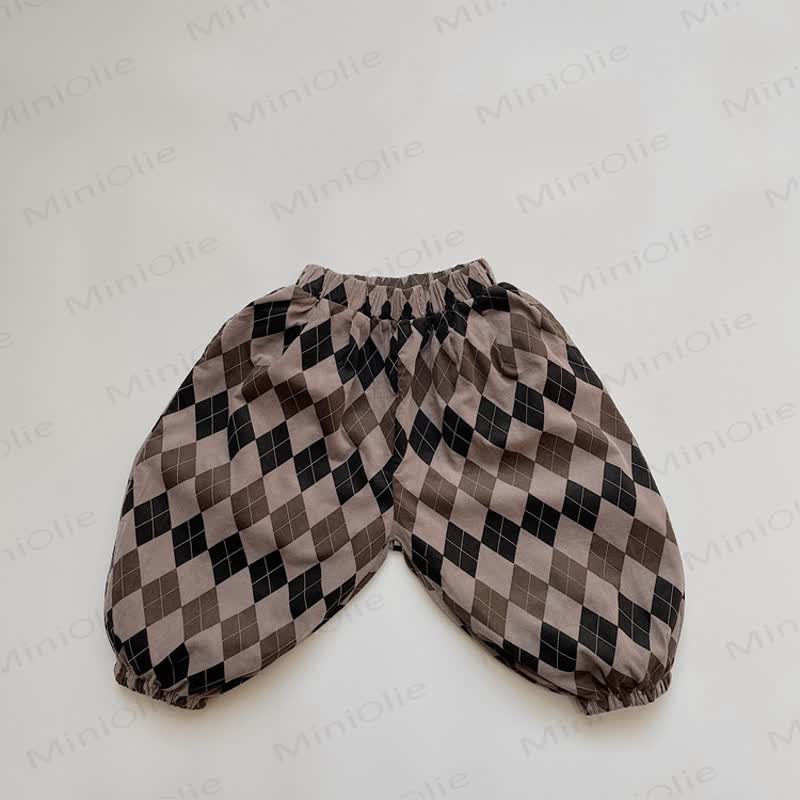 Toddler Baby Loose Fit Versatile Pants - Dark Red Plaid - 6-7T - image 7